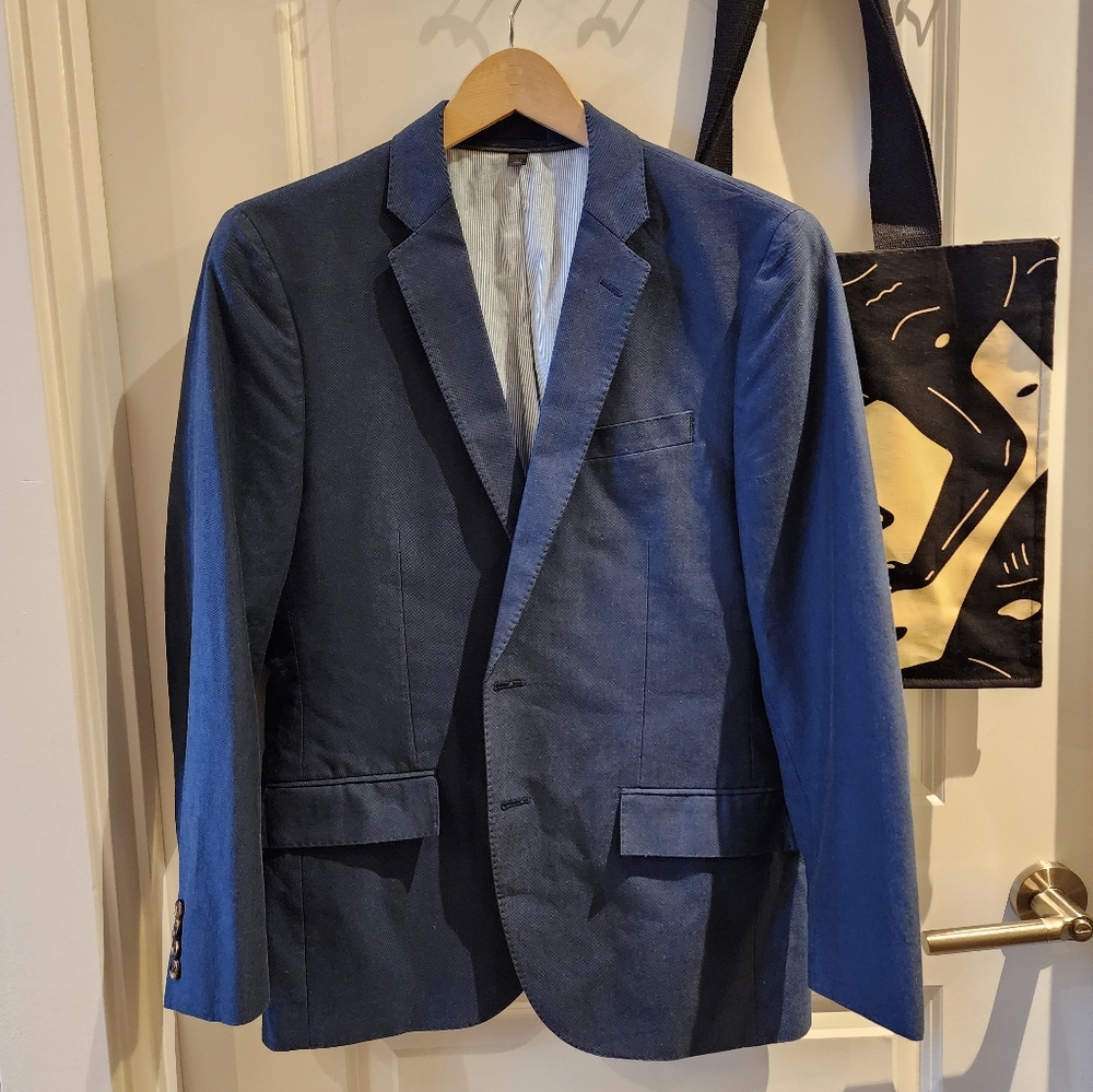 Jcrew Ludlow Navy Cotton Suit Jacket 40S